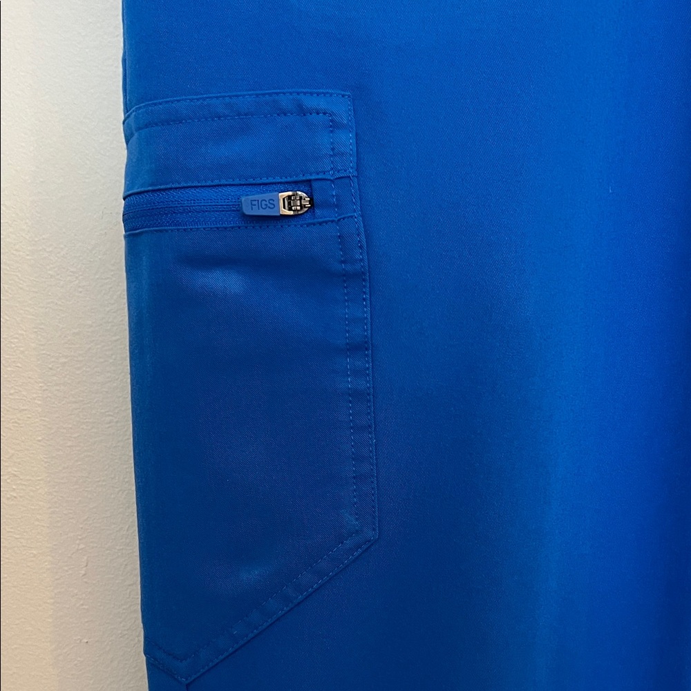 Figs Women's Blue Jogger Pants Size XL /T Side & Back Pockets Drawstring Waist - Picture 3 of 13